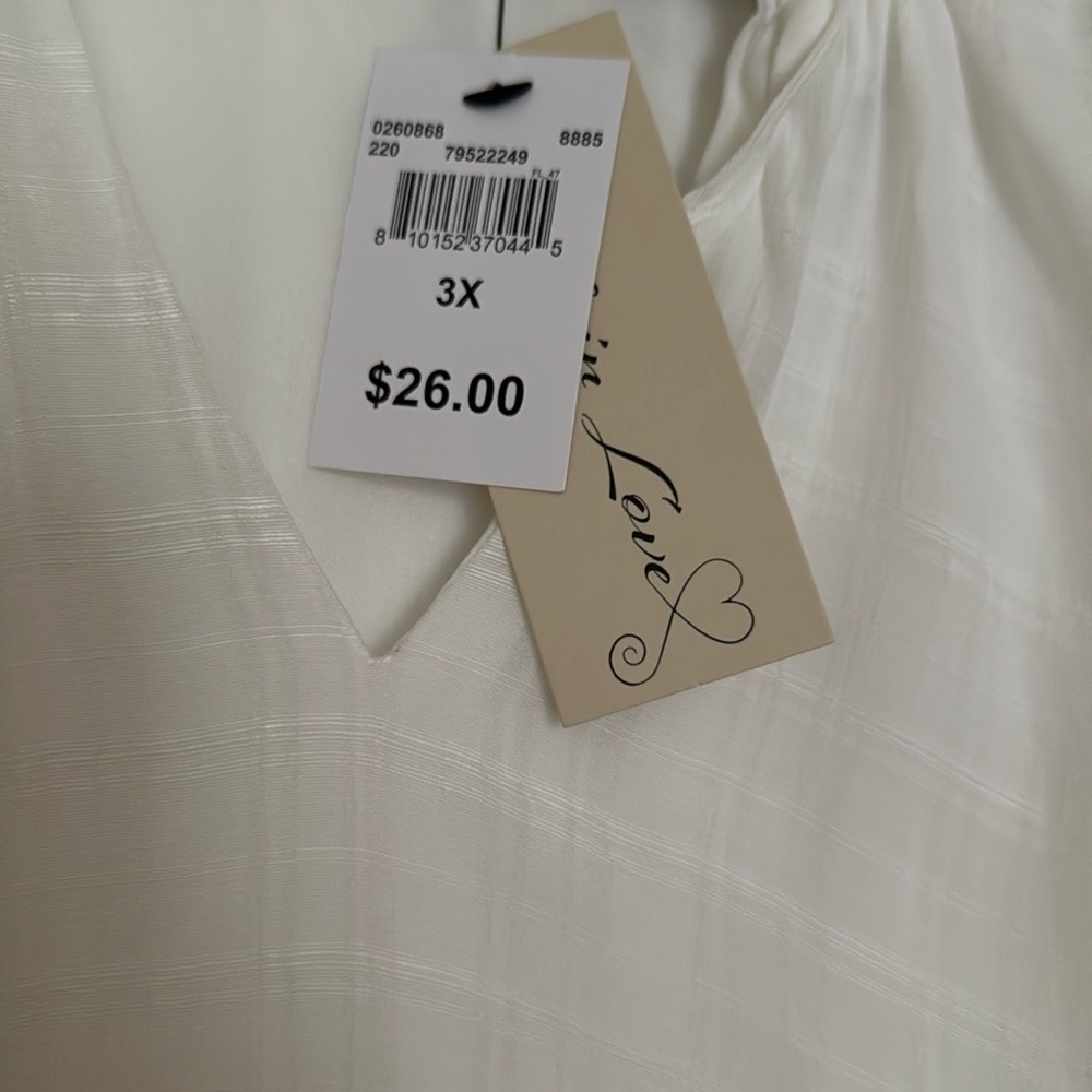 All In Love White Sleeveless Dress, Size 3X, NWT - Picture 3 of 10